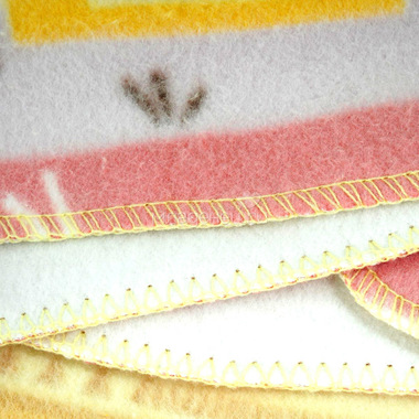 Одеяло Baby Nice байковое 100% хлопок 85х115 Паровозик (салатовый, бежевый) 2