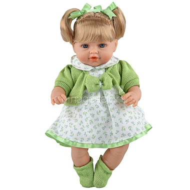 Кукла Arias 33 см Блондинка функциональная в зеленой одежке 0