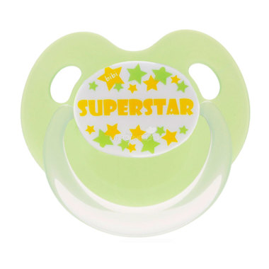 Пустышка Bibi Dental BasicCare SuperStar Green (с 6 мес) 1