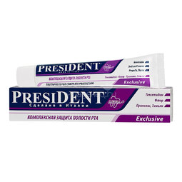 Зубная паста President Exclusive противоспалительная, 75мл