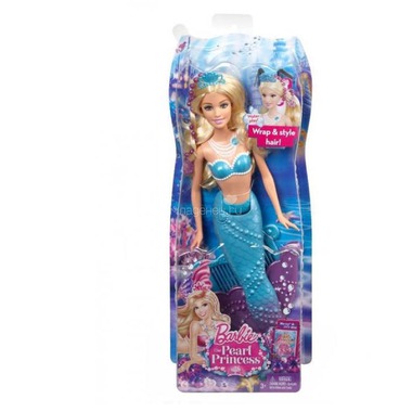 Кукла Barbie Русалки подружки с аксессуарами Серия Жемчужная принцесса С синим хвостом 0