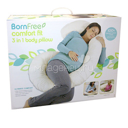 Подушка для беременных и кормящих Born Free на молнии