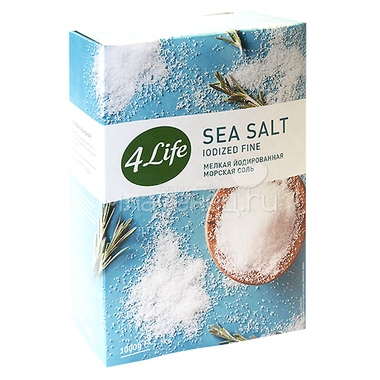 Соль 4 LIFE Мелкая йодированная (картон) 0