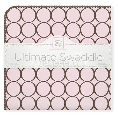 Пеленка фланелевая SwaddleDesigns Pink w/BR Mod C 0