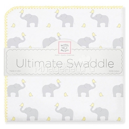 Пеленка фланелевая SwaddleDesigns PY Elephants/Chicks