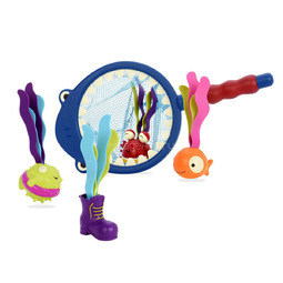 Набор игрушек для ванной B.Summer Акула (сачок, 4 игрушки)