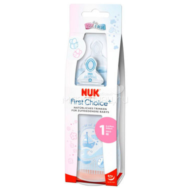 Бутылочка Nuk First Choice Plus Baby Blue М р-р 1 (c 0 мес) 300 мл 0