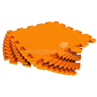 Мягкий пол Eco-cover Оранжевый, 9 деталей 33х33 см 0