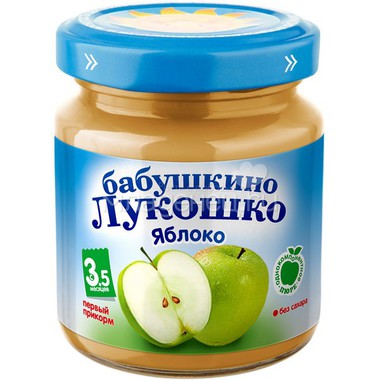 Пюре Бабушкино лукошко фруктовое 100 гр Яблоко (с 4 мес) 0