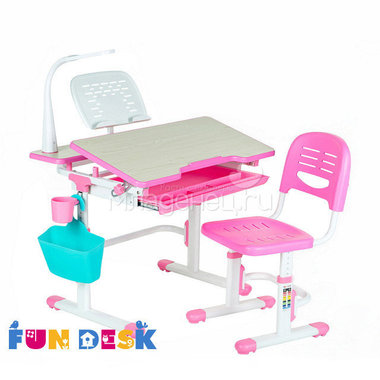 Набор мебели FunDesk Lavoro парта и стул Pink 4