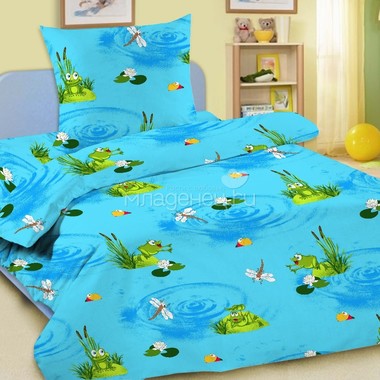 Комплект постельного белья детский Letto в кроватку BG-13 Голубой 0