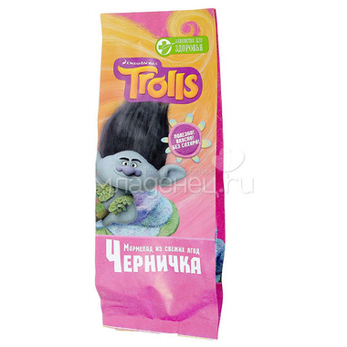 Мармелад Лакомства для здоровья Trolls 105 гр Черничка (детская коллекция) 0