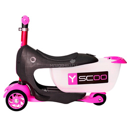 Каталка-самокат 3в1 Y-SCOO Mini Jump&Go Pink