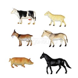 Игровой набор 1toy В мире животных Животных с фермы, 6 фигурок, 15 см