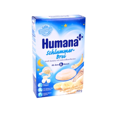 Каша Humana молочная 250 гр Мультизлак банан вечерняя (с 6 мес) 0