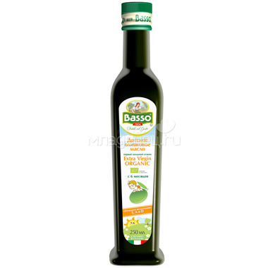 Масло Basso Органик оливковое 250 мл с 6 мес 0