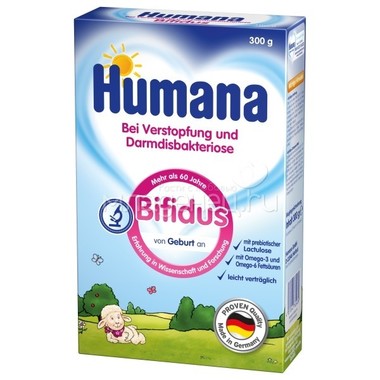 Заменитель Humana Bifidus 300 гр с 0 мес. 0