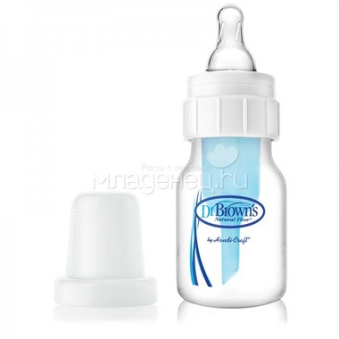 Бутылочка Dr Brown's антиколиковая стандартное горлышко с силиконовой соской 60 мл (для недоношенных детей) 0