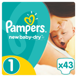 Подгузники Pampers New Baby Newborn 2-5 кг (43 шт) Размер 1