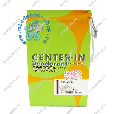 Гигиенические прокладки Center-In Deodorant Normal 24 см (с крылышками) 7 шт 0