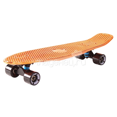 Скейтборд Y-SCOO Big Fishskateboard metallic 27" винил 68,6х19 с сумкой Orange/Black 1