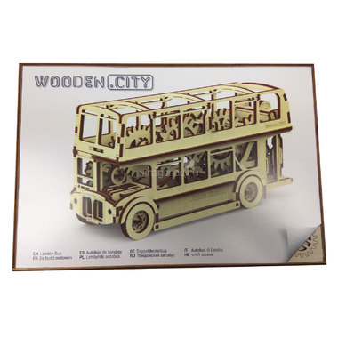 Механическая модель Wooden City Лондонский автобус (216 деталей) 0