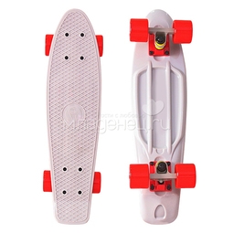 Скейтборд Y-SCOO Fishskateboard 22" винил 56,6х15 с сумкой Grey/Red