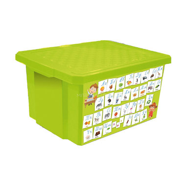 Ящик для хранения игрушек Little Angel X-Box Обучайка. Азбука 0