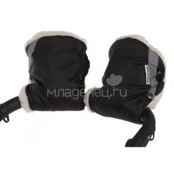 Муфта-варежки Baby care Standard мех+плащёвка+светоотражатели Черный