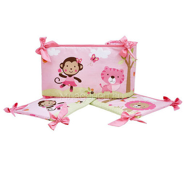 Комплект детского постельного белья Giovanni Shapito 7 предметов Pink Zoo 5