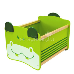 Ящик для игрушек I`m Toy Бегемот зелёный