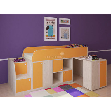 Набор мебели РВ-Мебель Астра мини Дуб молочный/Оранжевый 0