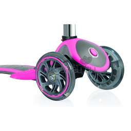 Самокат Globber EVO 4 in 1 Plus c подножками с 3 светящимися колесами Pink