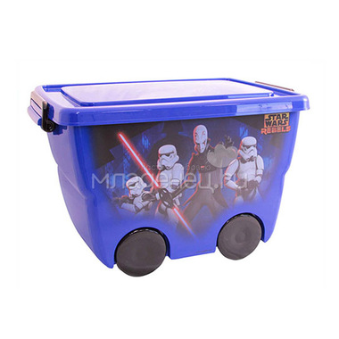 Ящик для игрушек Idea на колёсах Звездные войны Синий 0
