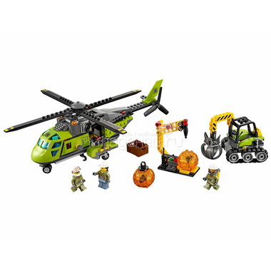 Конструктор LEGO City 60123 Грузовой вертолет исследователей вулканов 1