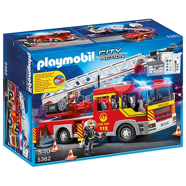 Игровой набор Playmobil Пожарная машина с лестницей со светом и звуком 0
