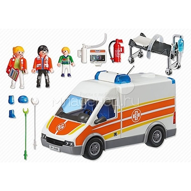 Игровой набор Playmobil Машина скорой помощи со светом и звуком 1