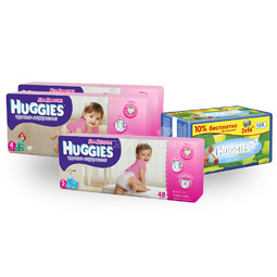 Набор Huggies для девочек Великолепный трусики-подгузники Размер 4-5