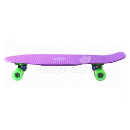 Скейтборд Y-SCOO Big Fishskateboard 27" винил 68,6х19 с сумкой Purple/Green