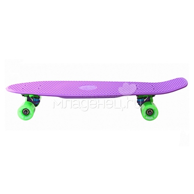 Скейтборд Y-SCOO Big Fishskateboard 27" винил 68,6х19 с сумкой Purple/Green 2