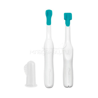 Набор Bebe Confort детских зубных щеток 3 шт массажные и силиконовые 0