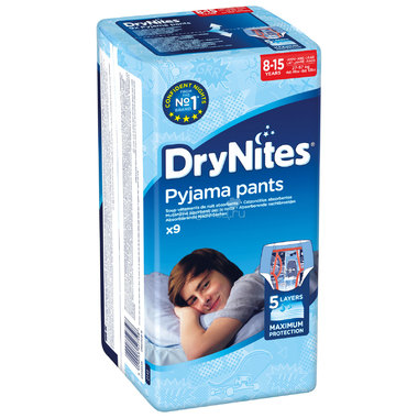 Трусики Huggies DryNites ночные для мальчиков от 8-15 лет 27-57 кг (9 шт) 0
