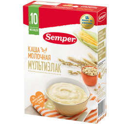 Каша Semper молочная 200 гр Мультизлаковая (с 10 мес)