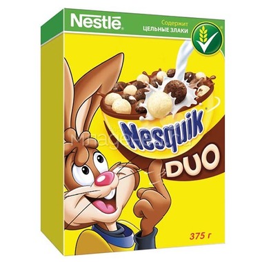 Готовые завтраки Nestle 375 гр Шоколадные шарики NESQUIK DUO 0