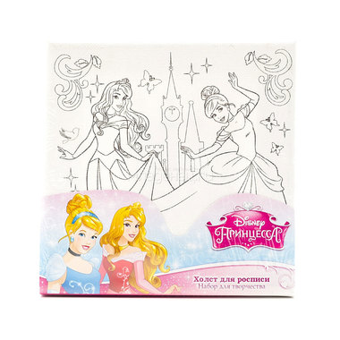 Холст для росписи Multiart Принцессы Disney Краски и кисточка в комплекте 0