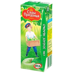 Сок Сады Придонья 200 мл (тетрапак) Яблоко зеленое осветленное (с 3 мес)