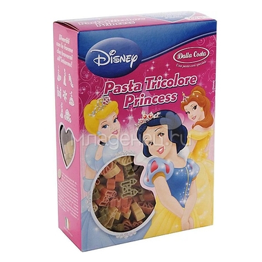 Макаронные изделия Disney Дисней Фигурные Принцесса (со шпинатом и томатами) 250 гр 1