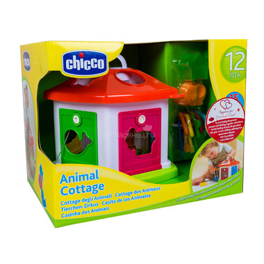 Развивающая игрушка Chicco Домик для животных с 12 мес. (сортер) 0
