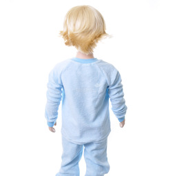 Пижама Детская радуга Махра, цвет светло-голубой 