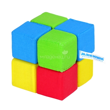 Набор Мякиши из 8 кубиков 4 цвета 1